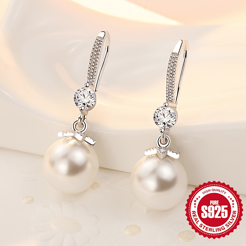 Minimalist Pearl Earrings S925 Pure Silver