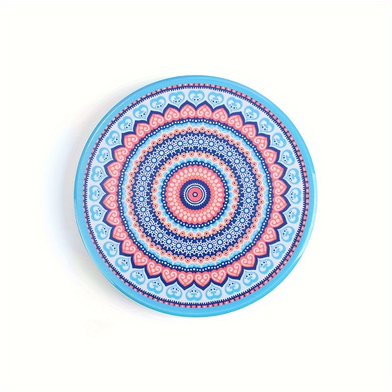 Chic Floral Ceramic Coaster Set Mugs Elegant Home Decor Temu