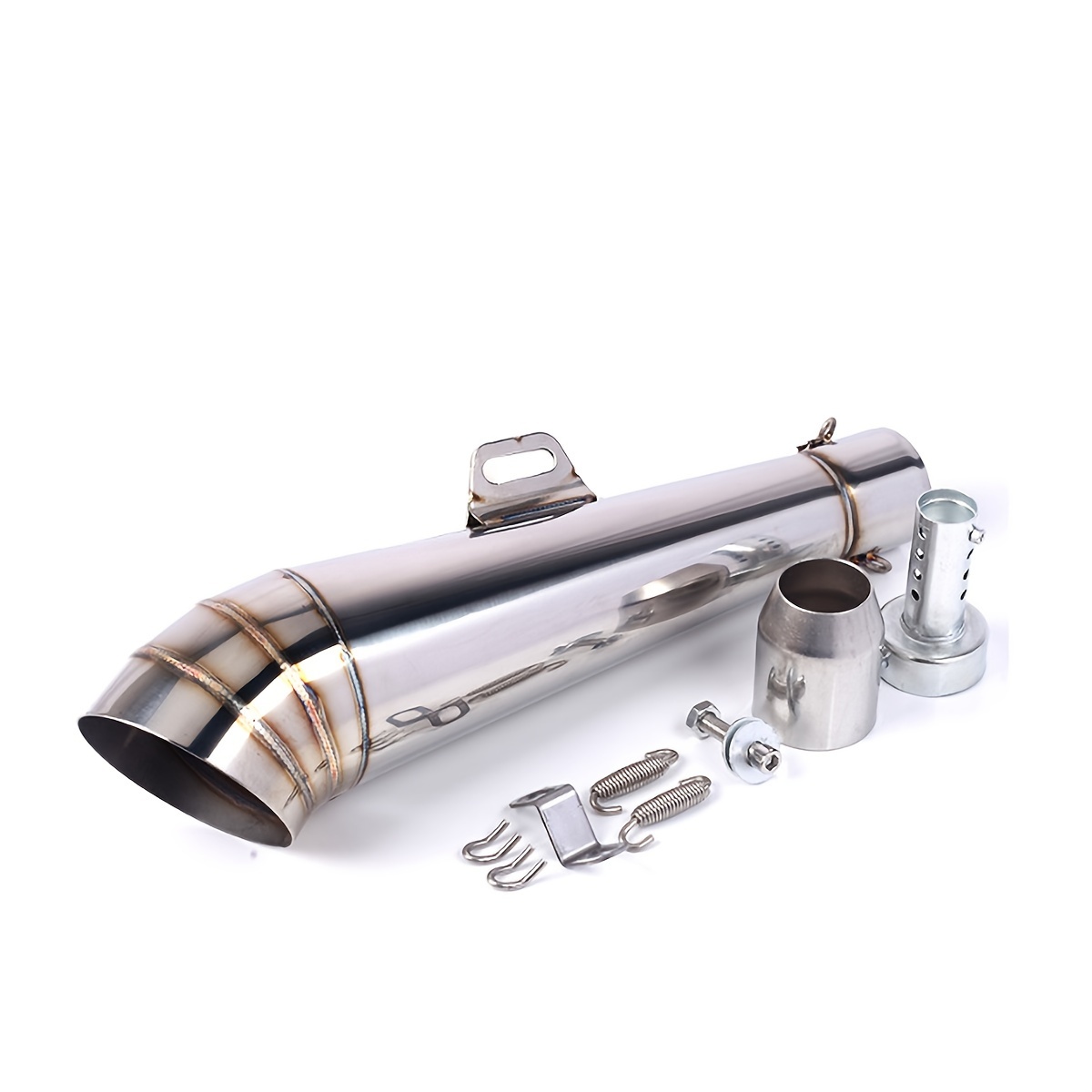 1pc 51mm universal stainless steel motorcycle exhaust pipe off road compatible built in db killer   performance upgrade for most motorcycles details 6