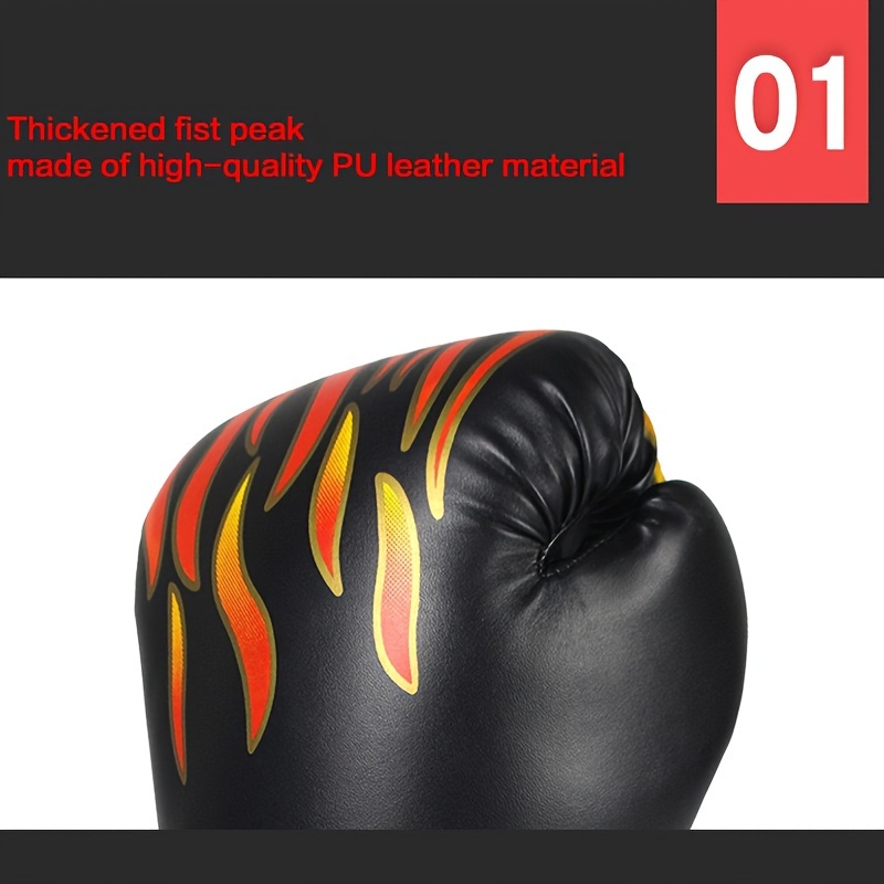 A Pair of 6Oz Boxing Gloves - Made with Thick Sponge Padding, Ideal for Both Indoor And Outdoor Training, Suitable for Beginners in Boxing.