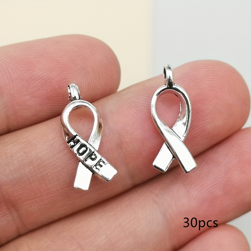 Image of 30pcs Alloy Charm Pendants, 19x8mm Antique Silvery, For Making, Earrings, Bracelets, Necklaces, Keychains, Handmade Accessories