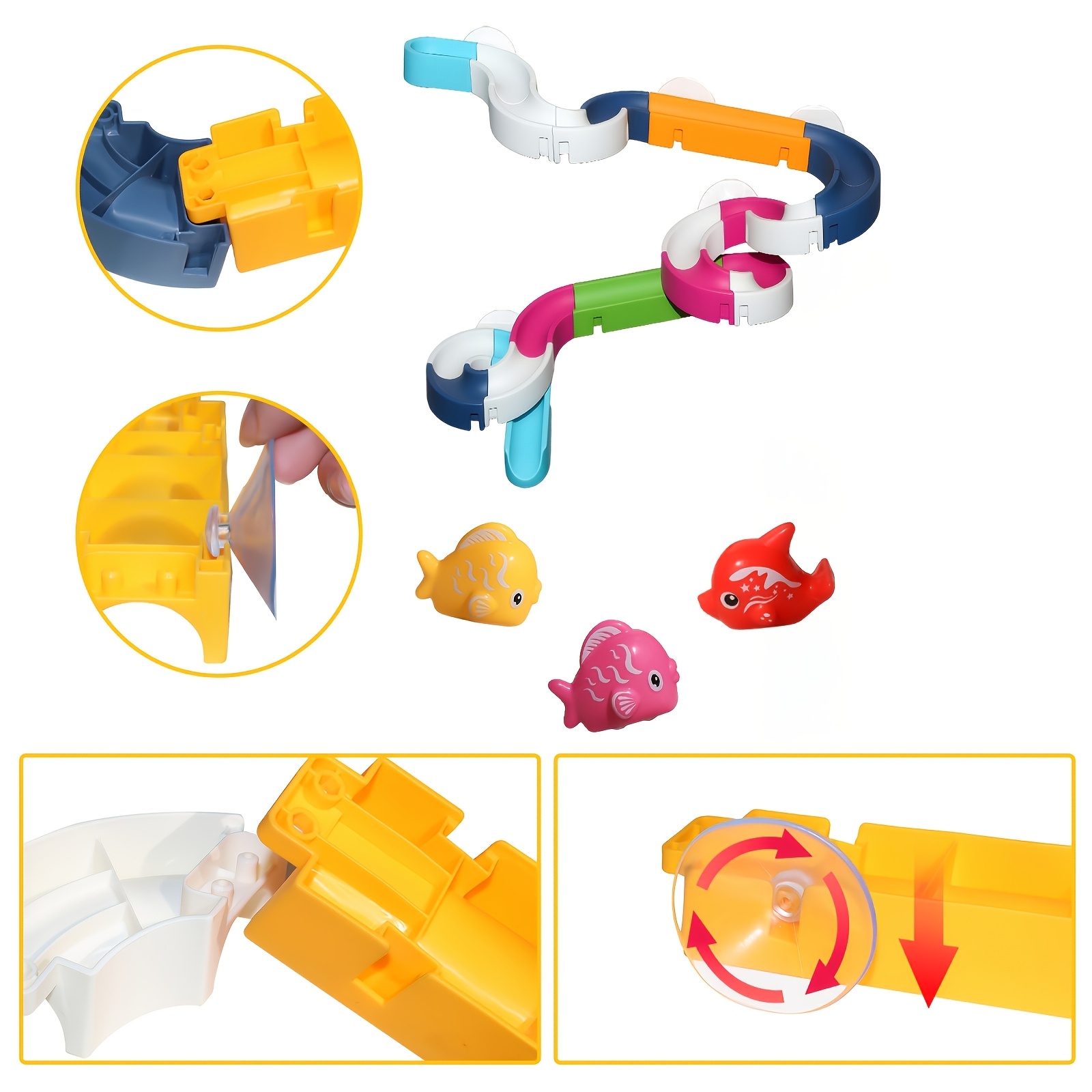 DIY Water Play Toy Set with Slide & Spinning Fish