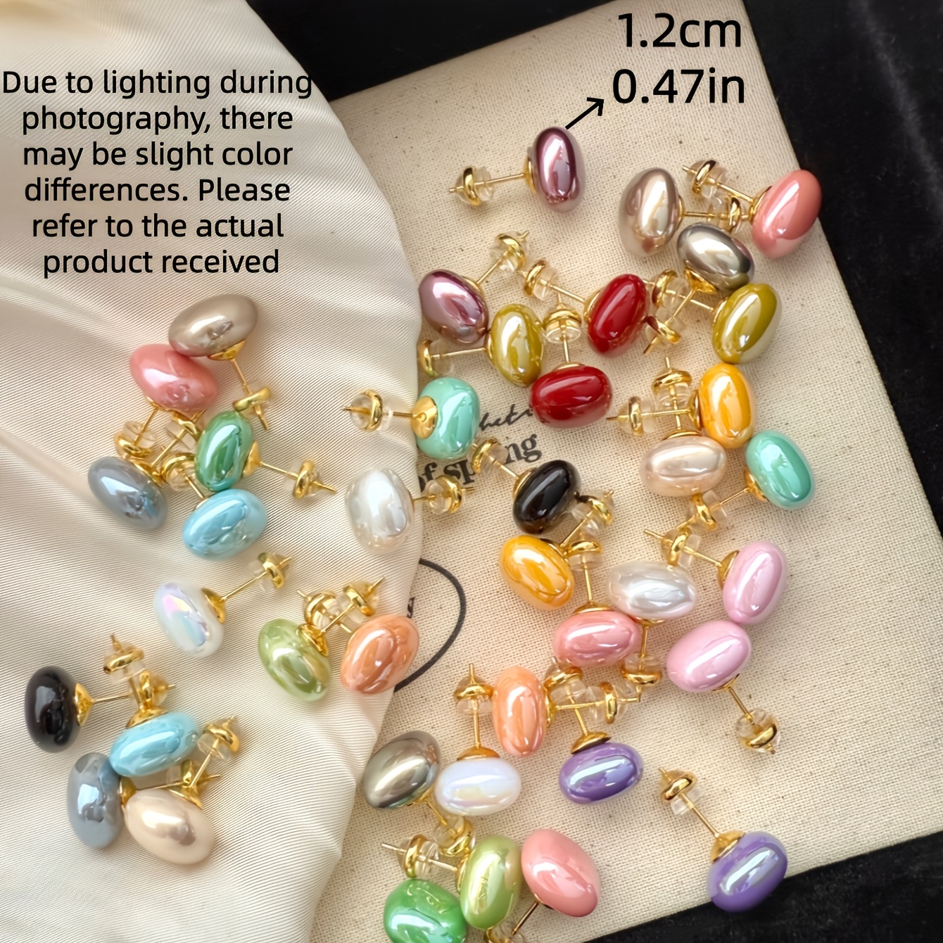 ZHILIN Multicolor Retro Beaded Earrings, 20 Pairs Set