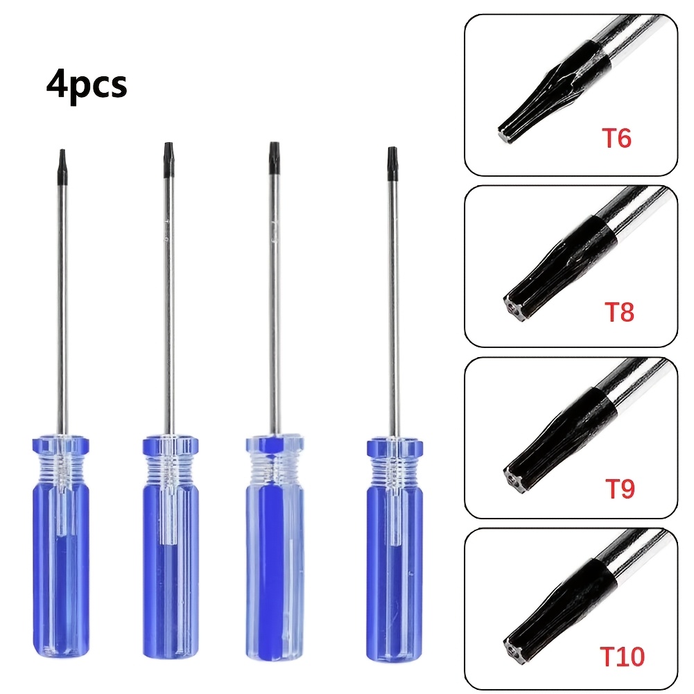 TEMU Ensemble de 4 tournevis hexagonaux magnétiques, kit d'outils de réparation de sécurité hexagonaux de T8 T9 T10, adapté au fil 360 FIF66