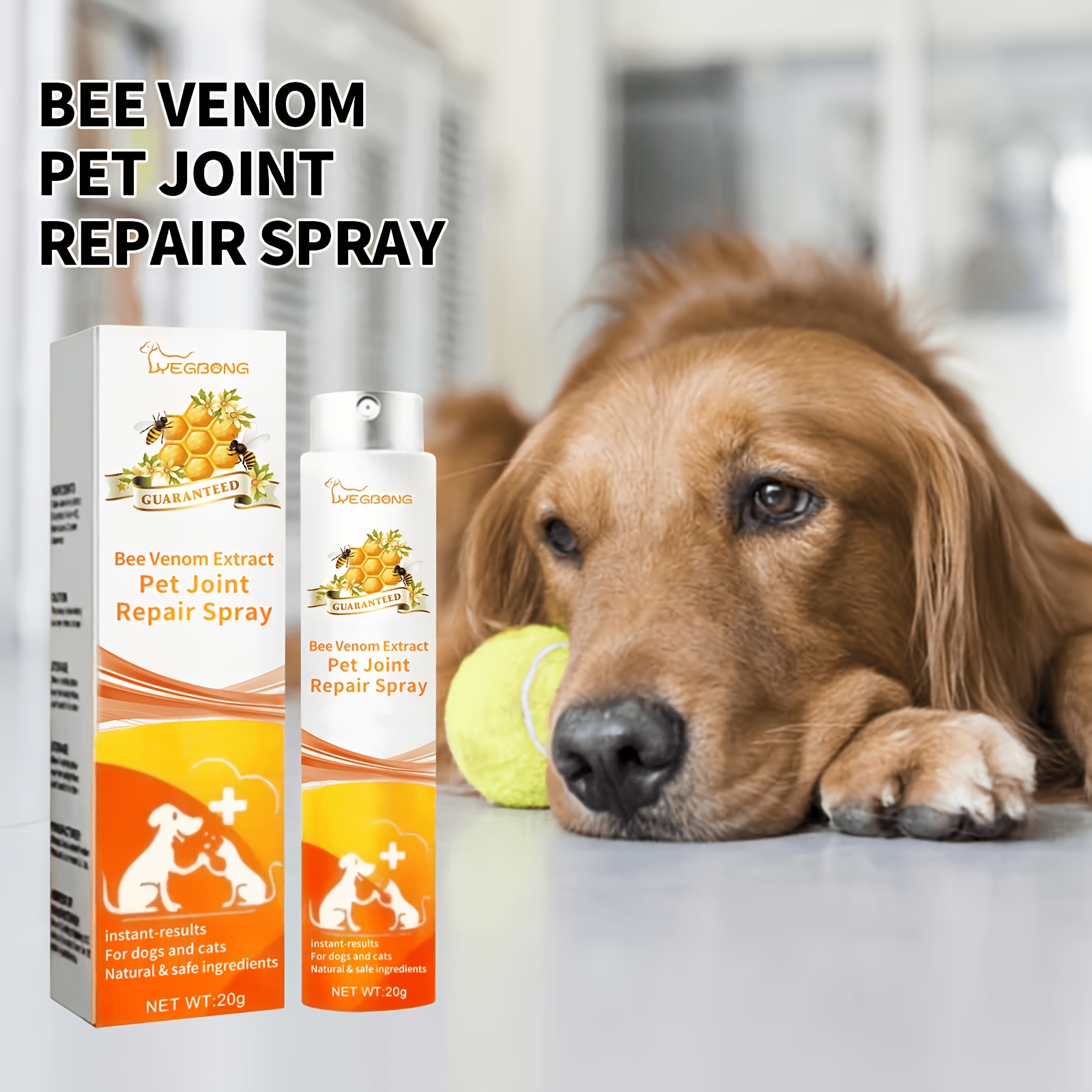 20G Pet-Specific Joint Care Spray, Gentle Topical Spray, Easy And Convenient to Use, Helps Flexible Joints, Enhances Mobility, Suitable for Cats And Dogs And Other Pets, Home Long-Term Care, Caring for Pet Bone And Joint Health, Without Battery - Image 3