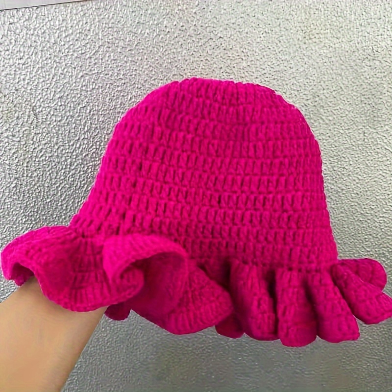 cross border new crochet bucket hat womens lace cap - Temu South