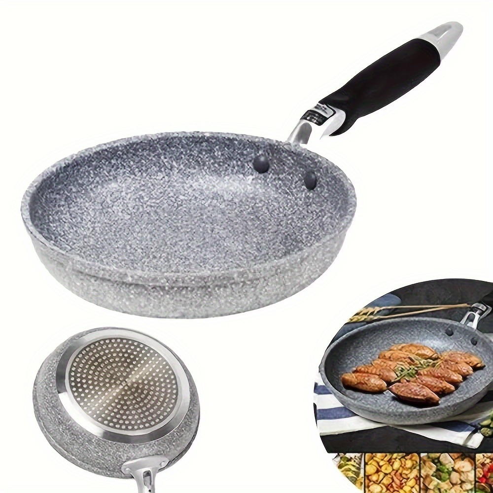 20cm non stick aluminum frying pan versatile for gas induction   durable with maifan stone coating easy clean 0