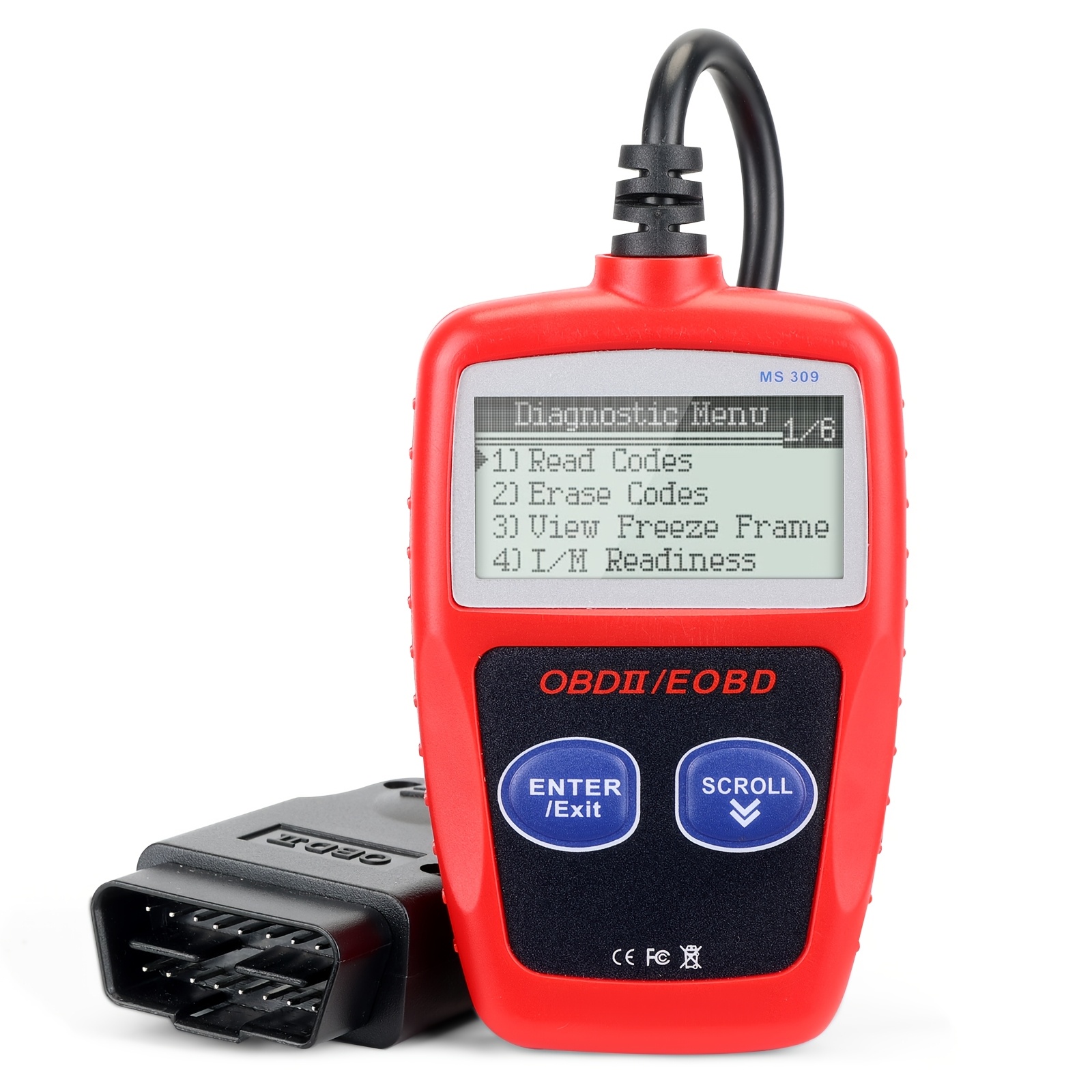 TEMU Classic Universal Scanner Car Engine Fault Code Reader, Check Engine Light And Monitor , Obdii Can Diagnostic Scan Tool, Without Battery