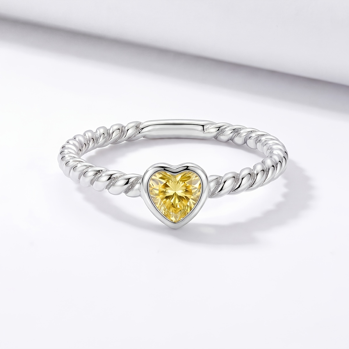 Women's Heart-shaped Twisted Ring, Versatile Fashion Gift