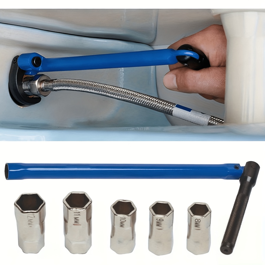 E-shop 1 Set Steckschlüssel, Rohrzange, Wasserhahn-Reparatur-Schlüssel, Spülbecken-Schraubenschlüssel, Maulschlüssel 8-13mm