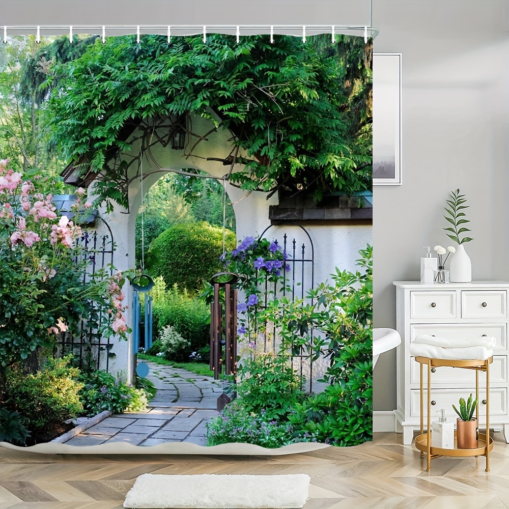 Outdoor Garden Shower Curtain Flower European Garden Temu Canada