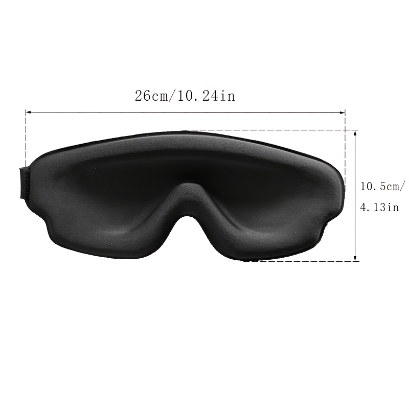 TEMU Masque de nuit 3D avec cavités oculaires profondes, cache-yeux occultant pour dormir, sangle réglable, mousse à mémoire de douce, masque de