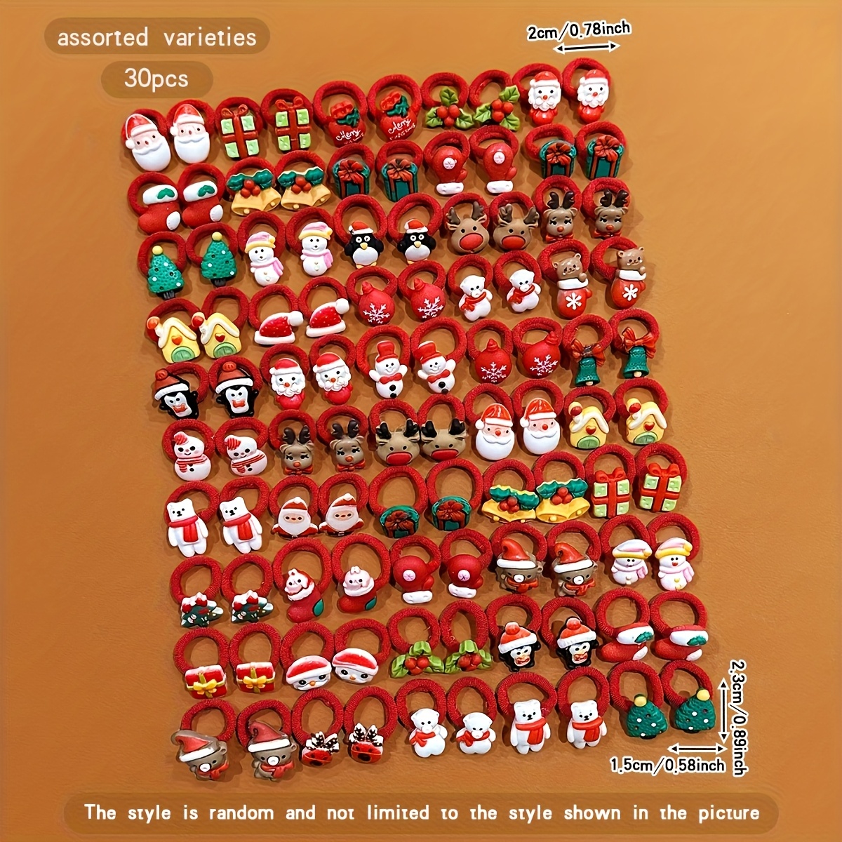 30pcs Random Style Christmas Hair Accessories Set