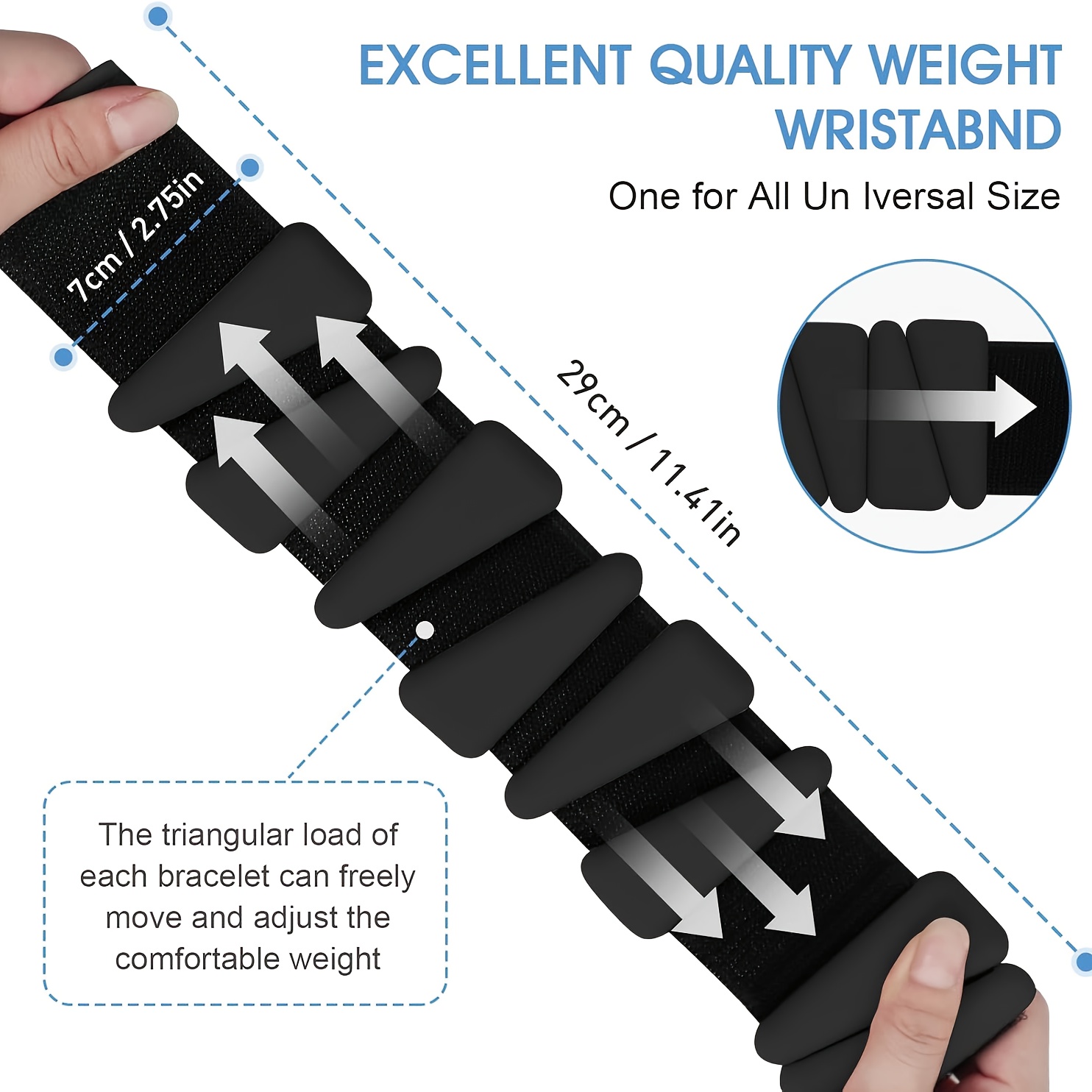 1 Pair of Weighted Wristbands, Total Weight 1 Lb / Approximately 225 Grams Each. Ideal for Muscle Building and Shaping, Essential for Running, Yoga, and Full-body Workouts. Unisex Design, Perfect as a Valentine's Day Gift. Enhances Training