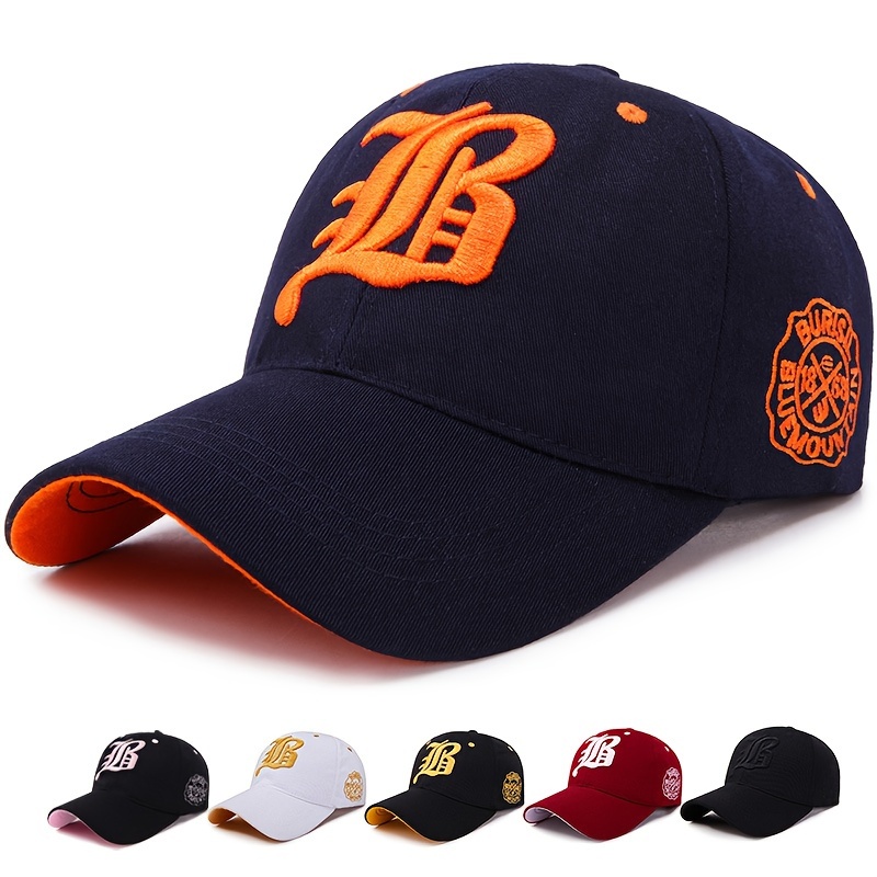 

Letter Embroidered Baseball Cap Stylish Adjustable Peaked Hats Lightweight Sunscreen Casual Cap For Women