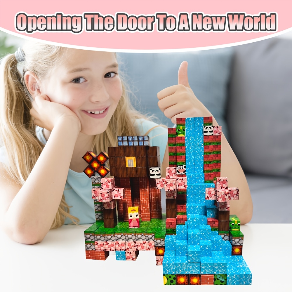 Image of A Magnetic Toy Collection Perfect For Halloween And Christmas Presents, Designed For Kids Aged 3 To 8, Showcasing Themes Like Flowers, Trees, And Rocks, Which Can And Make An Birthday Gift