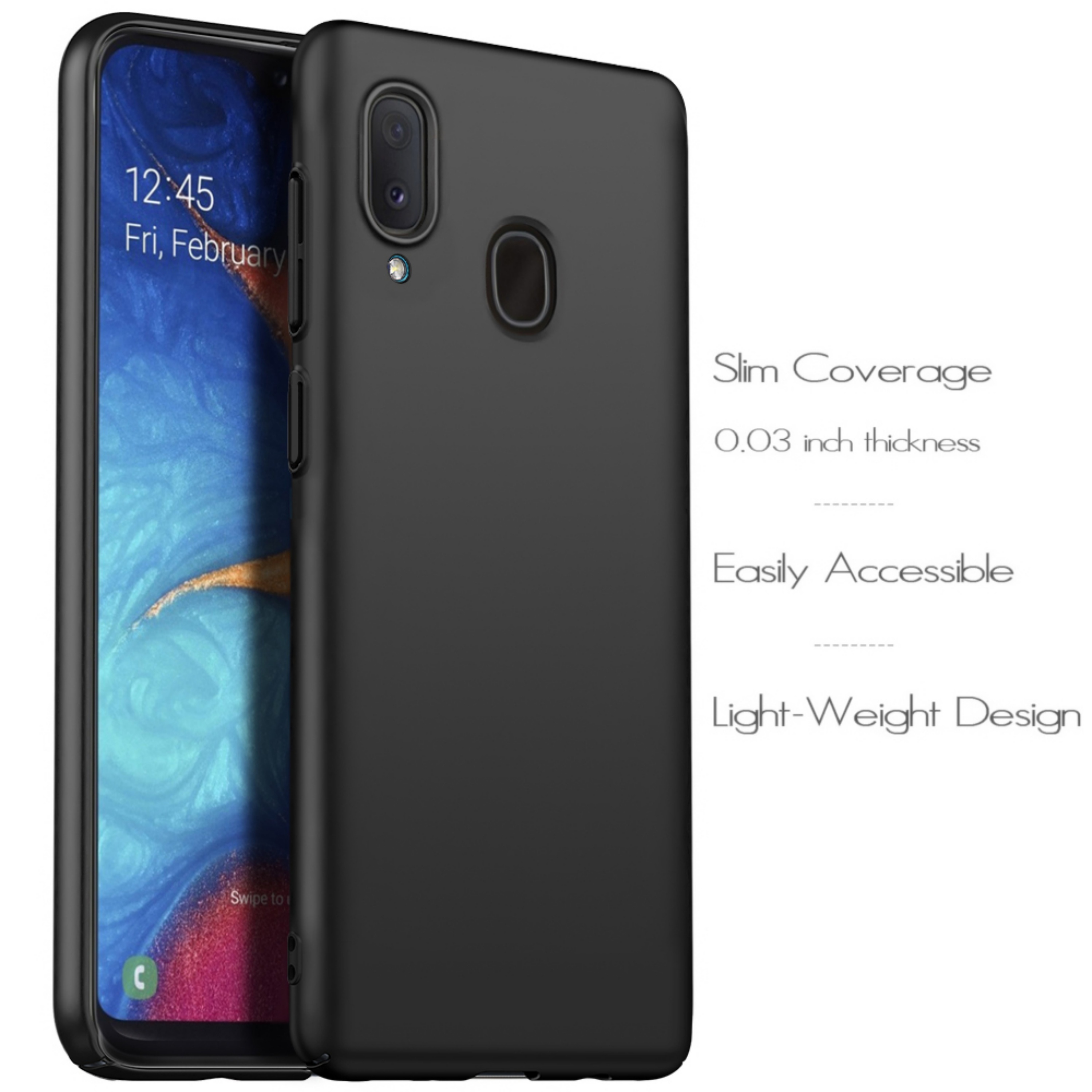 Image of Compatible With Galaxy A20e Phone Case, Solid Color Minimalist Style Pc Hard Back Cover, Ultra-thin Shock Absorption, Fashionable And Anti Drop, 's And Women's Phone Cases