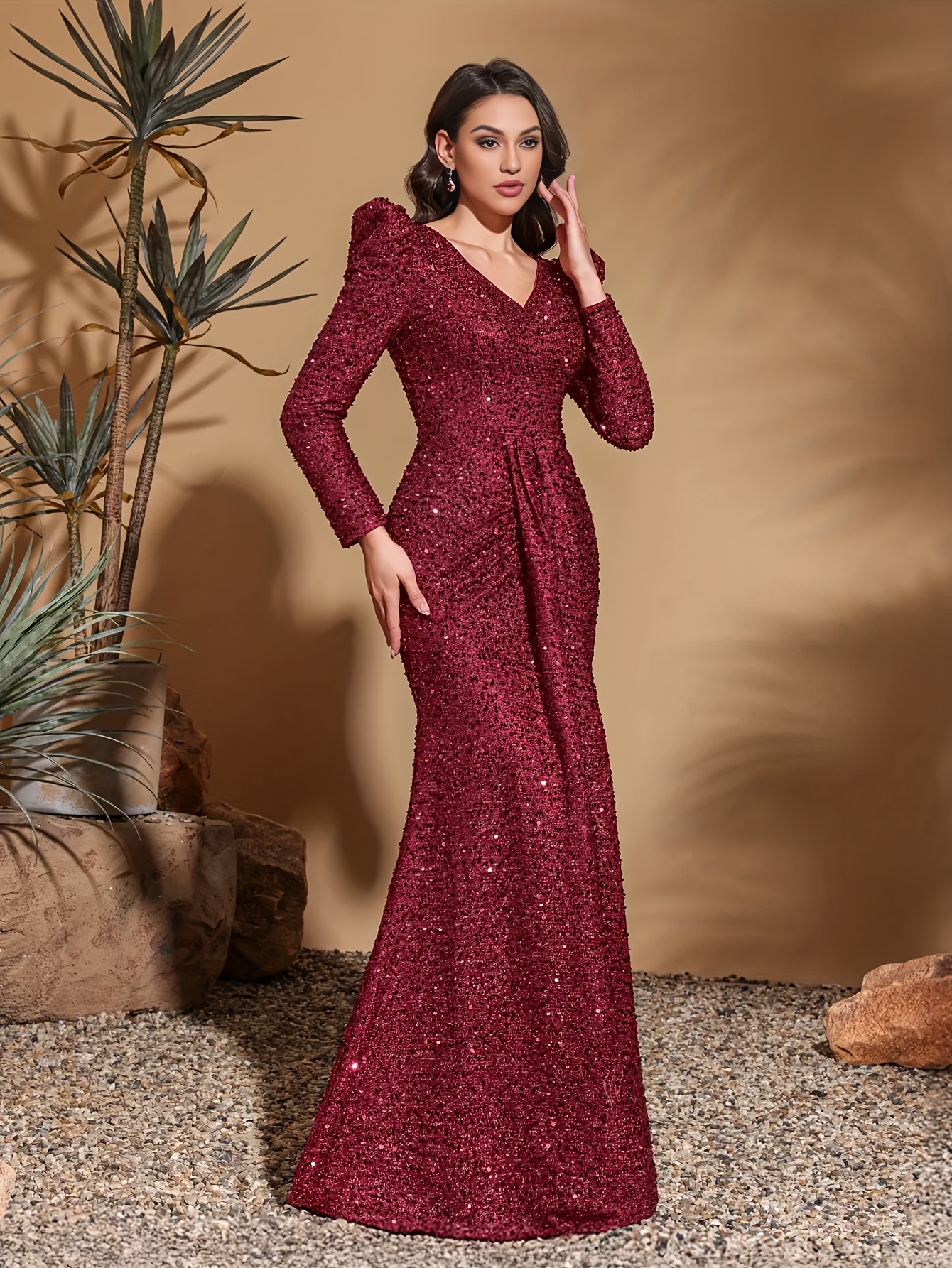open lace back dress Britannia Red Sequin Dress