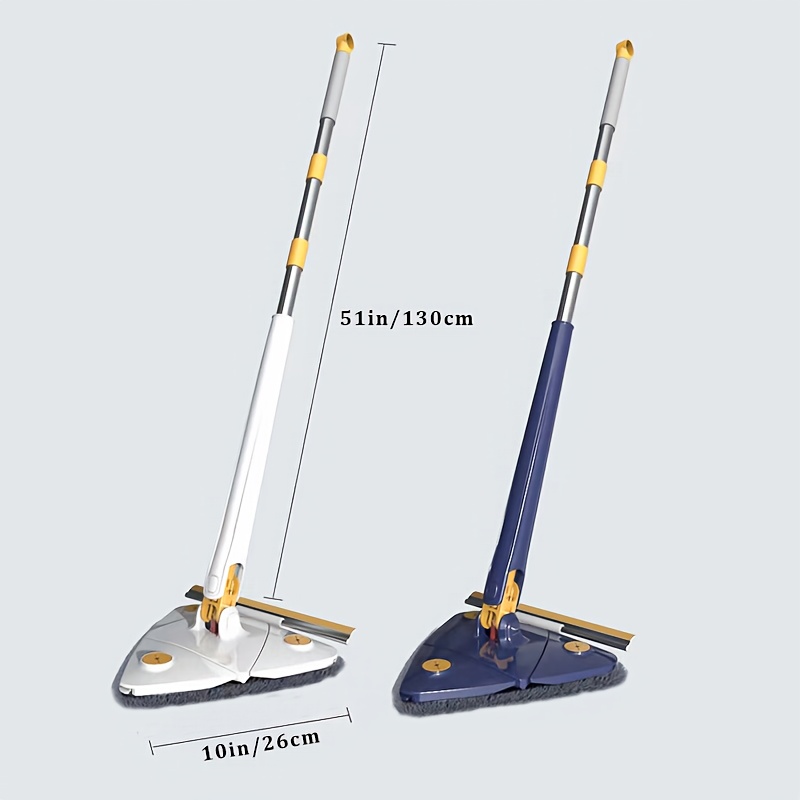 360° rotating triangular mop with 10 replacement cloths - adjustable & retractable, suitable for all , home use in kitchen, bathroom, bedroom, living room, mop for floor, bathroom cleaning, modern mop design Product details 3