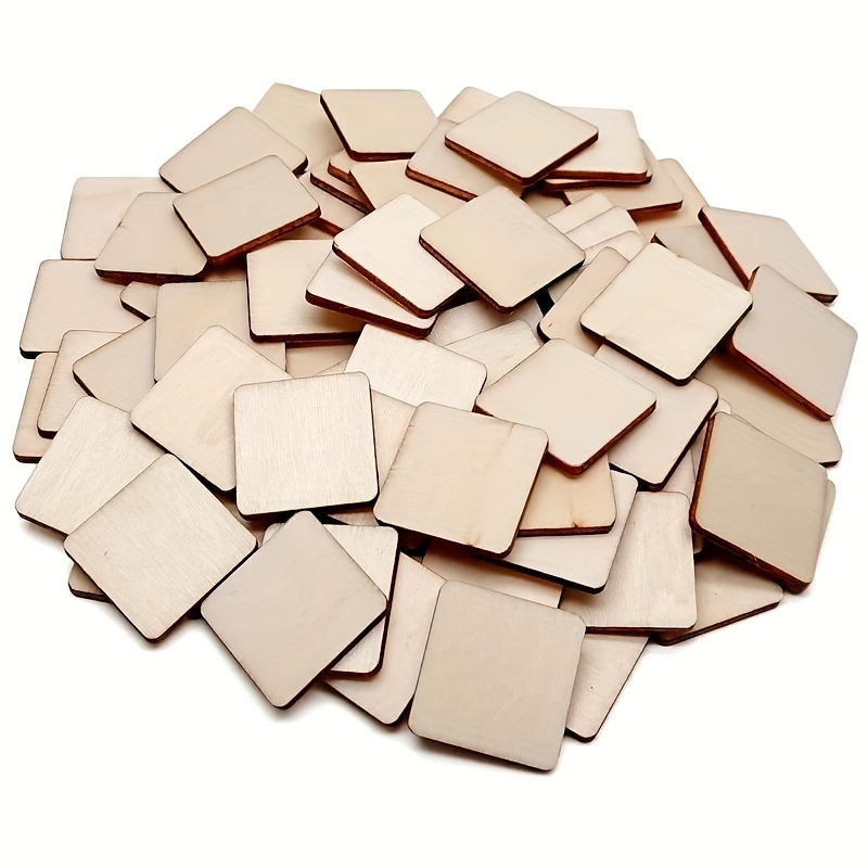 

50- Wood Cutouts 4cm For Diy , Pyrography, Engraving & Painting - Blank Wooden For Art