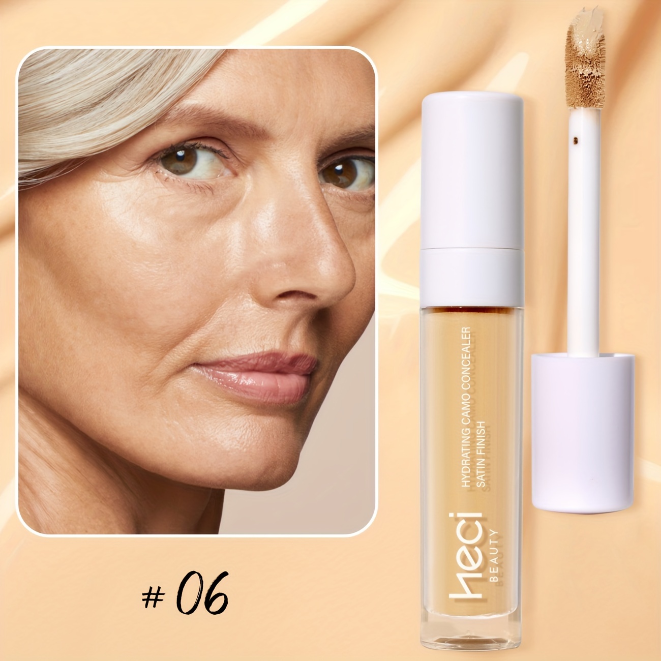 7-color Moisturizing Concealer, Lightweight Coverage For Dark Circles, Full Coverage, Long-lasting, , Coverage, Satin End, Wear