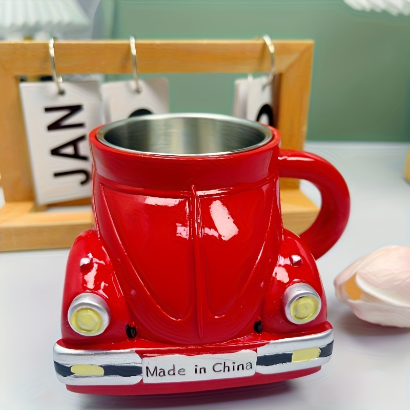 Tasse à Café En Céramique Forme Bougie D'allumage - 12 Oz, Pour Amateurs De Voitures, Lot De 2
