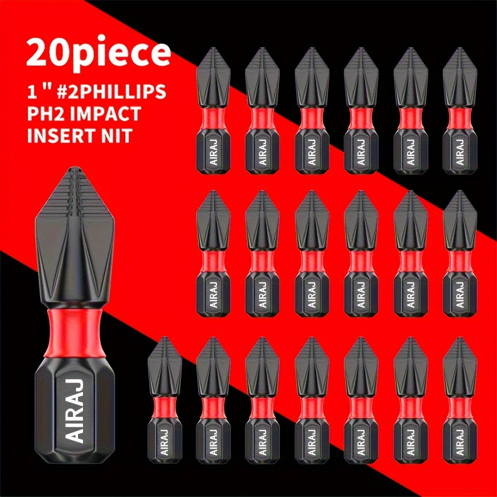 

20pcs 25mm Non-slip Bullet Head Screwdriver Bits, Strong Magnetic And High Hardness Electric Screwdriver Bits, Electric Drill Accessories