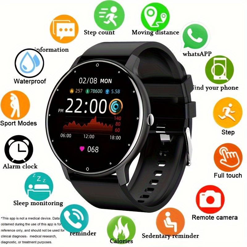 Reloj Inteligente Smartwatch Redondo Para Mujer Mw