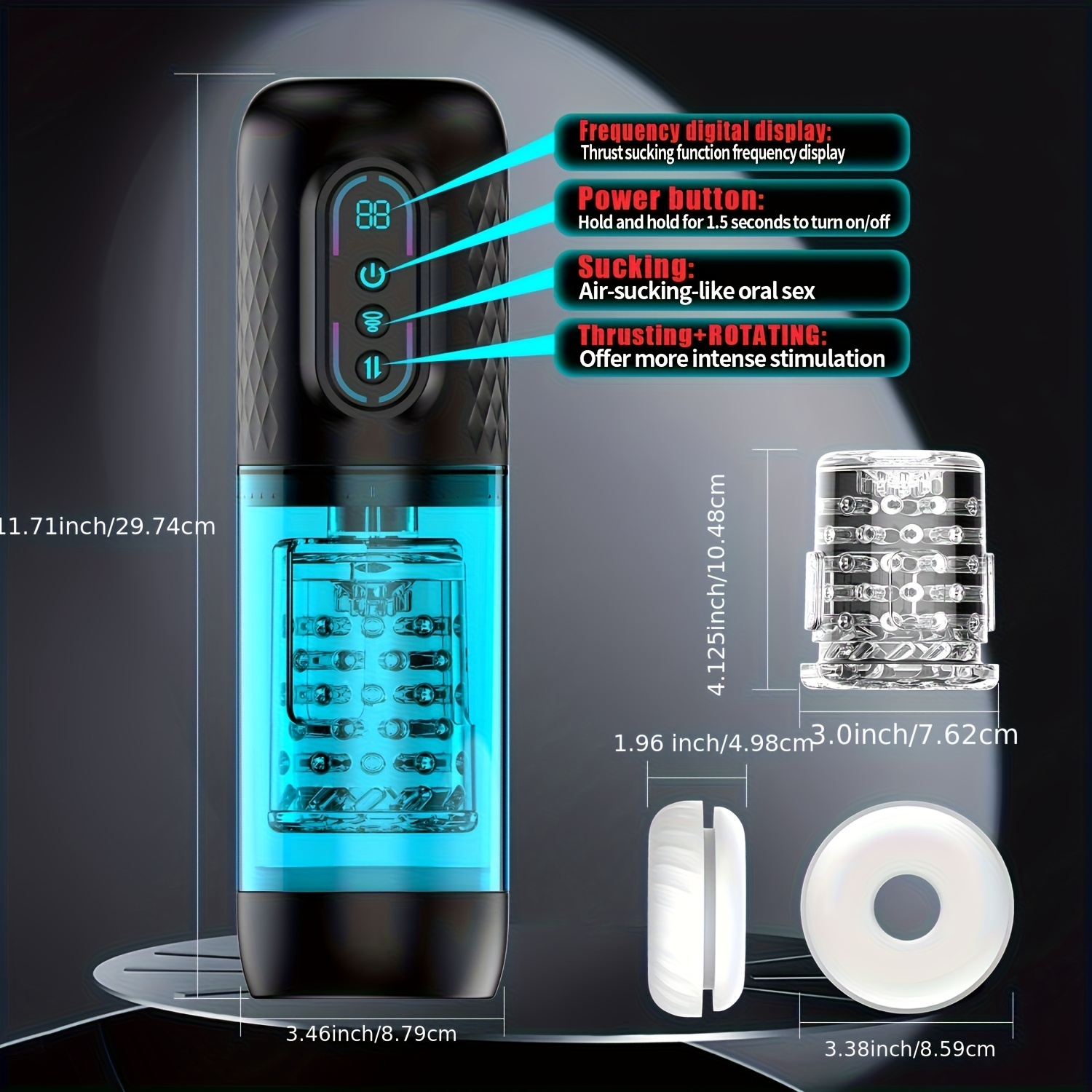 male toy sex Eorone Male Sex Toys for Men Male Masturbator Charger Wire main image 0