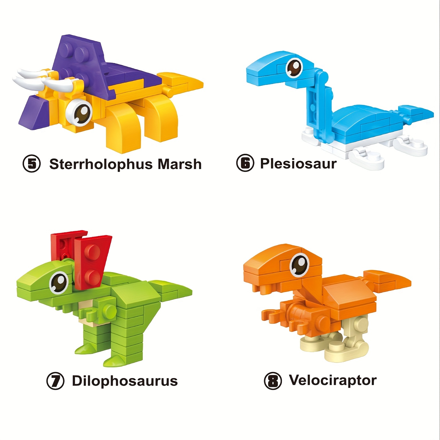 12pcs Creative Dinosaur Building Set, Mini Dinosaur Splicing Toy Gift