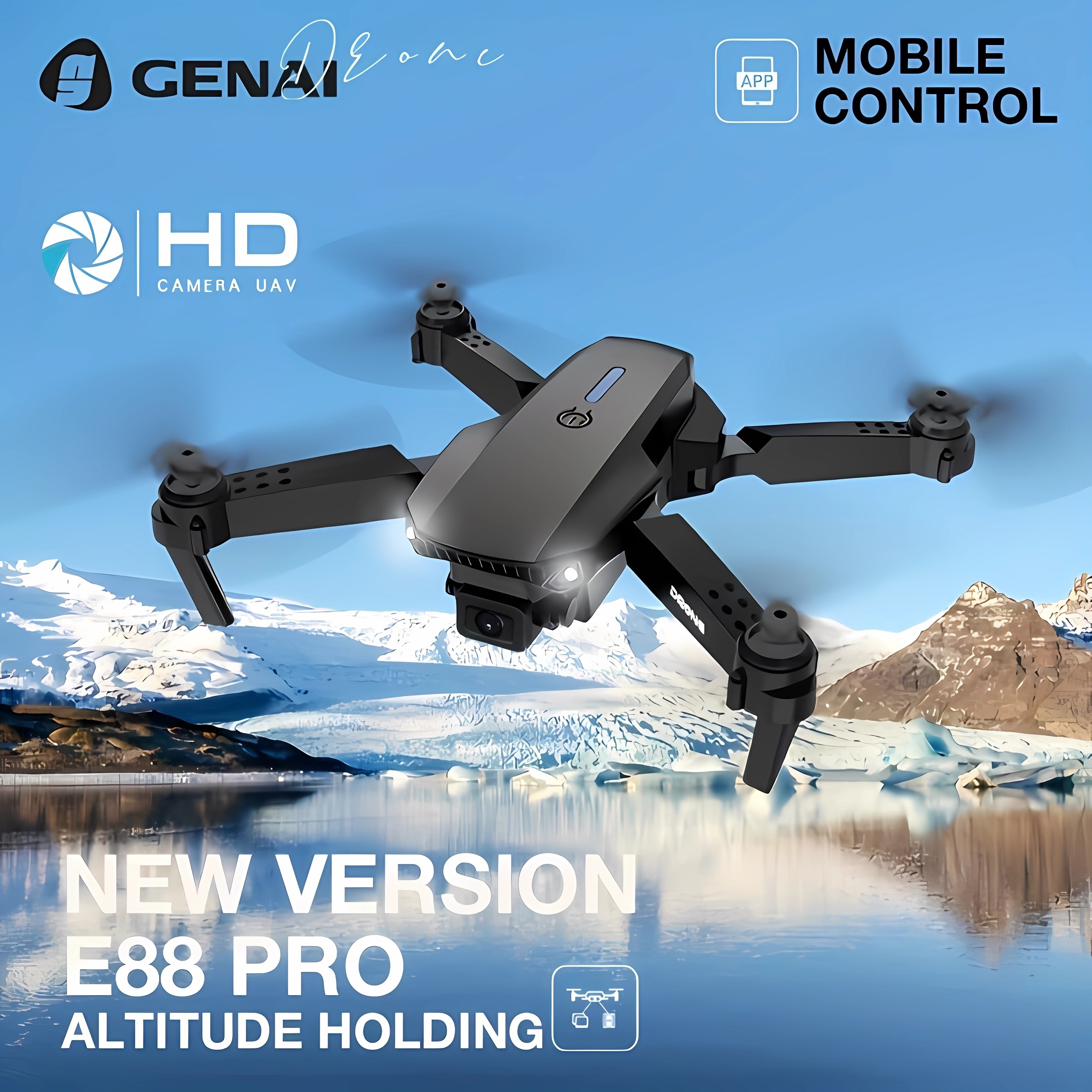 

E88 Pro Foldableair Drone Fpv Live Video Rc Quadcopter For Beginner Route,