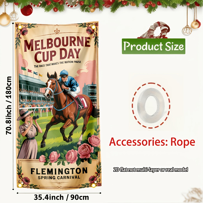 TEMU 2d Flat, 2d Flat - 2d Door Banner 2d Flat, 2d Flat - 2d Door Banner 1pc Polyester 2d Flat Vintage Racing Scene Door Banner And Decor Banner,