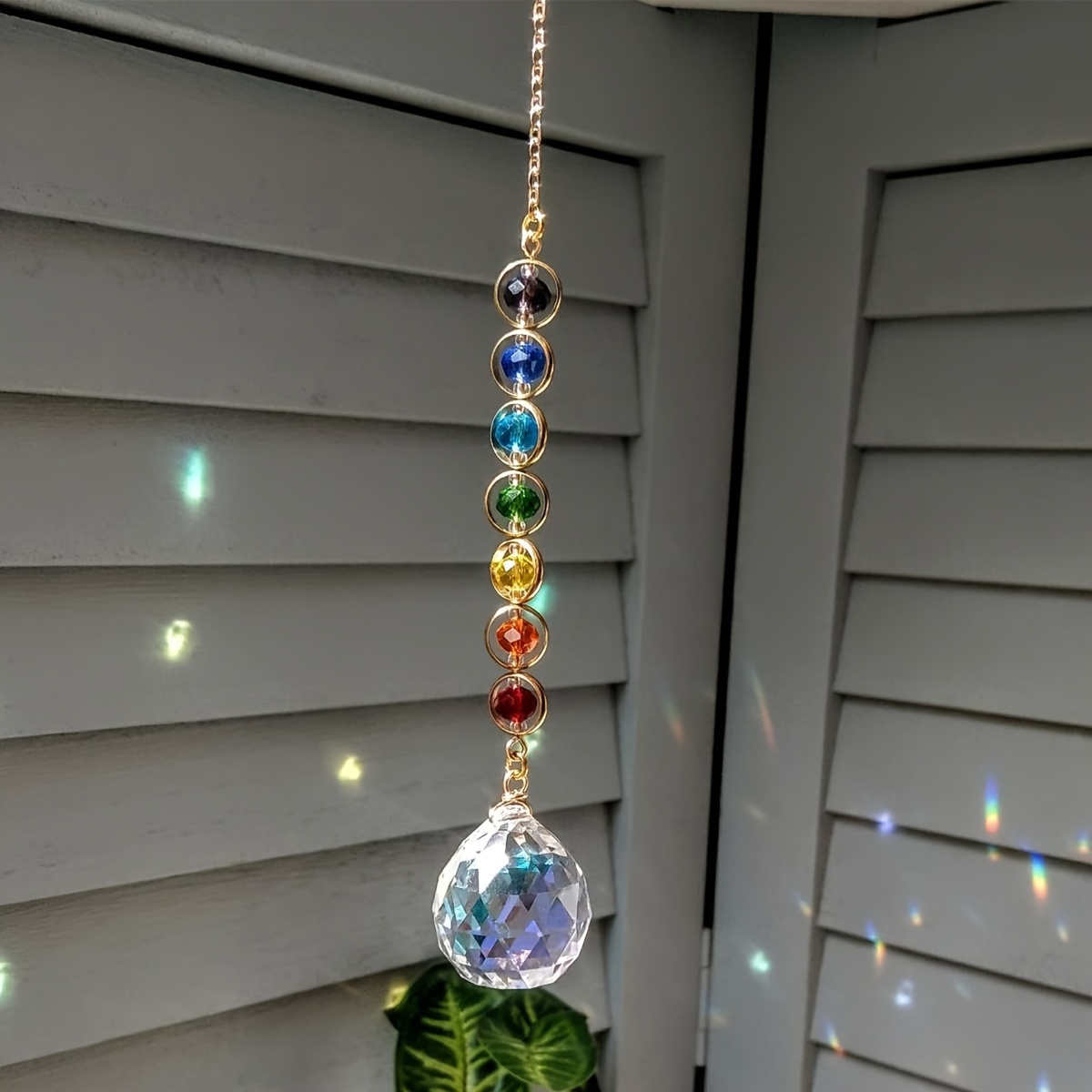 1pc   catcher   prism for home decor   hanging ornament meditation accessory no electricity needed   decorative prism detailed design boho home decor