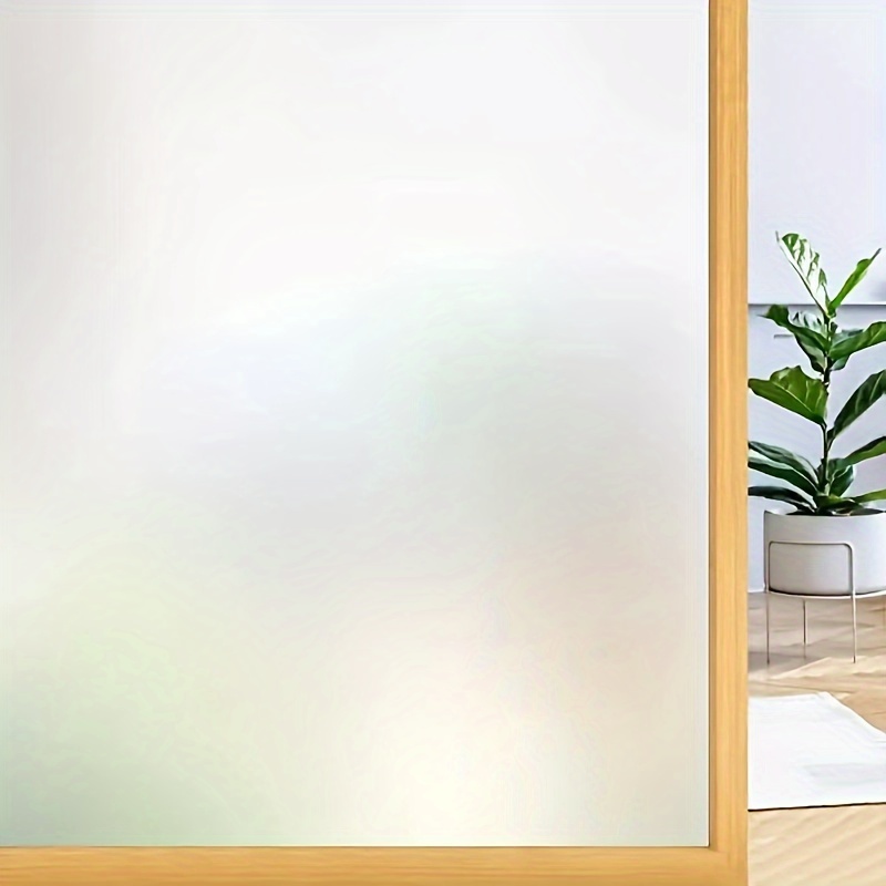 

1pc Pure Frosted Glass Window Film Window Sticker, Simple Window Film With Good Transparency For Bathroom Living Room Office Home Decor
