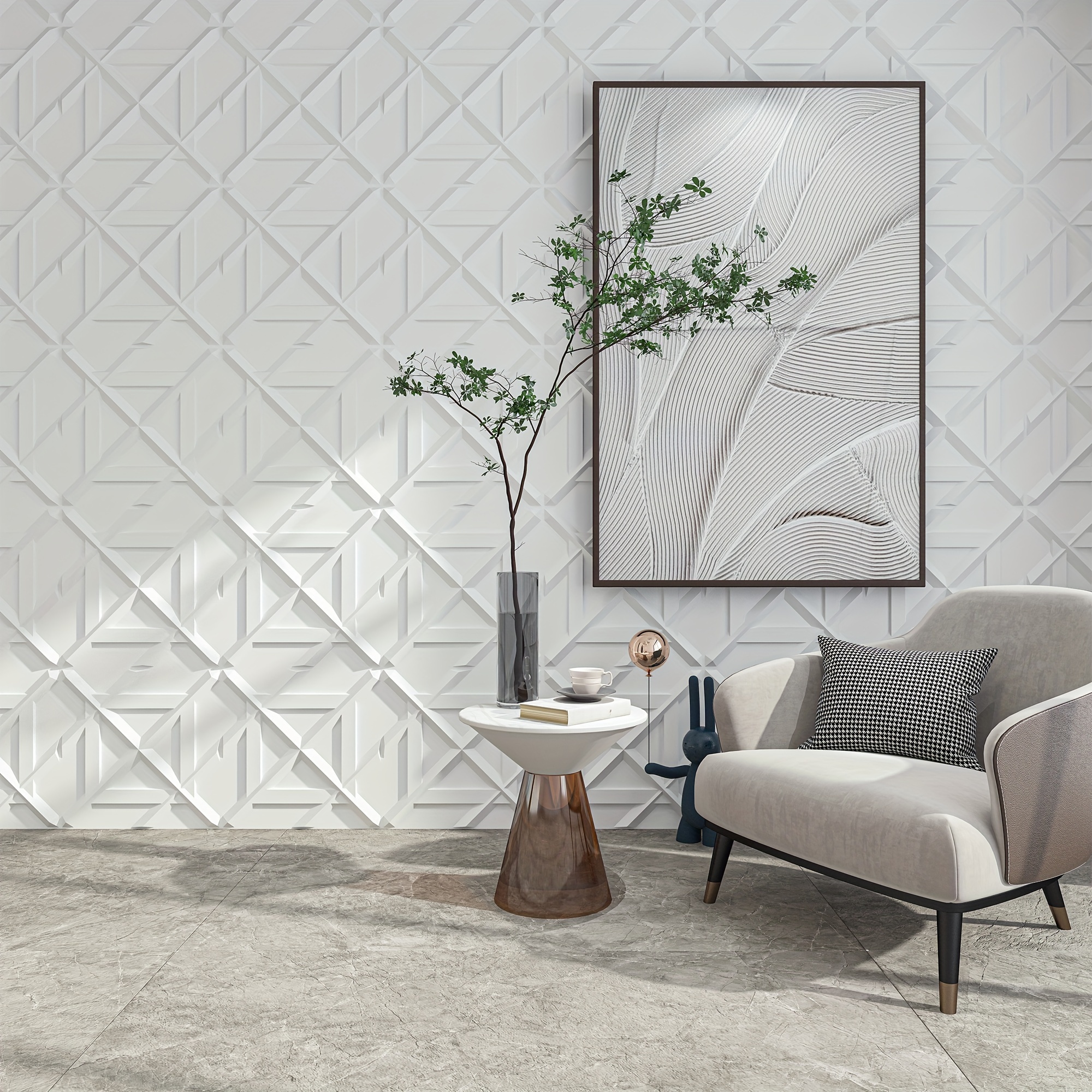 Art3d 8 panneaux latéraux décoratifs en PVC 8,06 x 6,26 8 pièces et