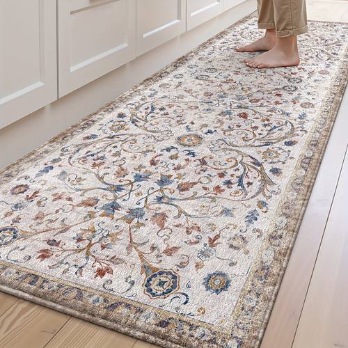 non slip washable kitchen rug and mat vintage style floor mat for the kitchen runner rug suitable for the kitchen in front of the sink laundry area and hallway home decor