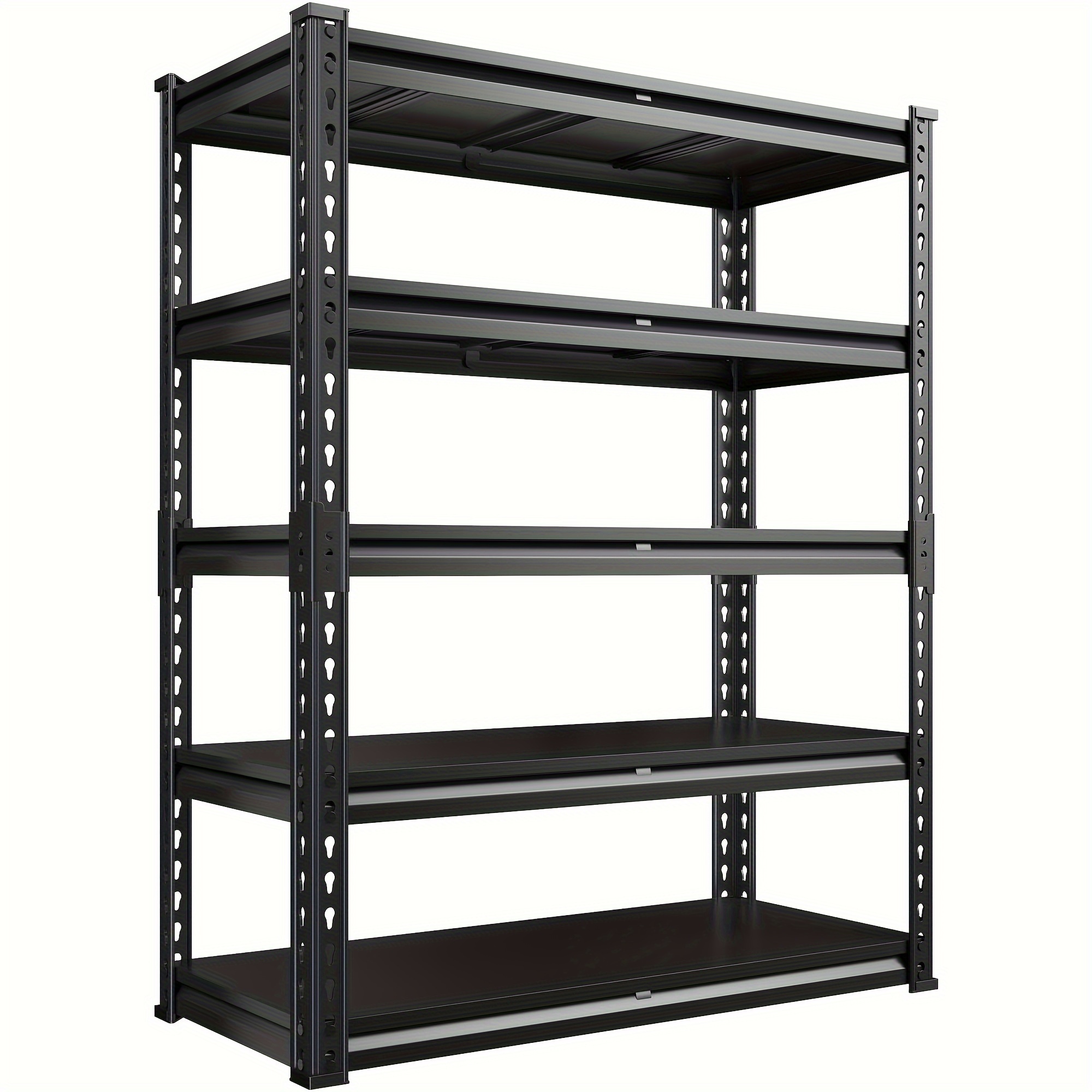 

5-tier Garage Shelving 72" H X 40" W X 18" D Heavy Duty Storage Shelves 2700lbs Adjustable Metal Storage Utility Rack For Commercial Kitchen, Black