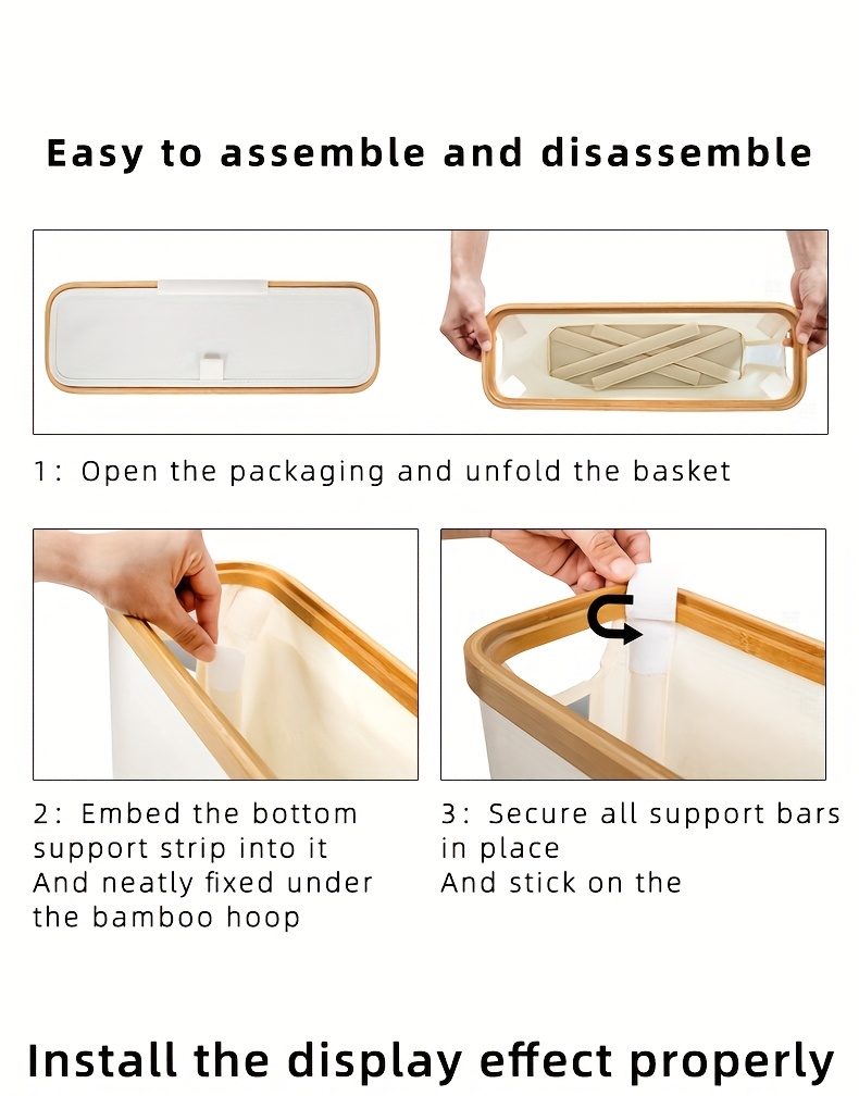 Versatile Bamboo Laundry Basket with Lid - Holds 12 Rolls, Breathable & Storage Solution for Bedroom, Bathroom & Living Room, Laundry Room Accessories, Laundry Room Accessories, Toilet Paper Storage Containers