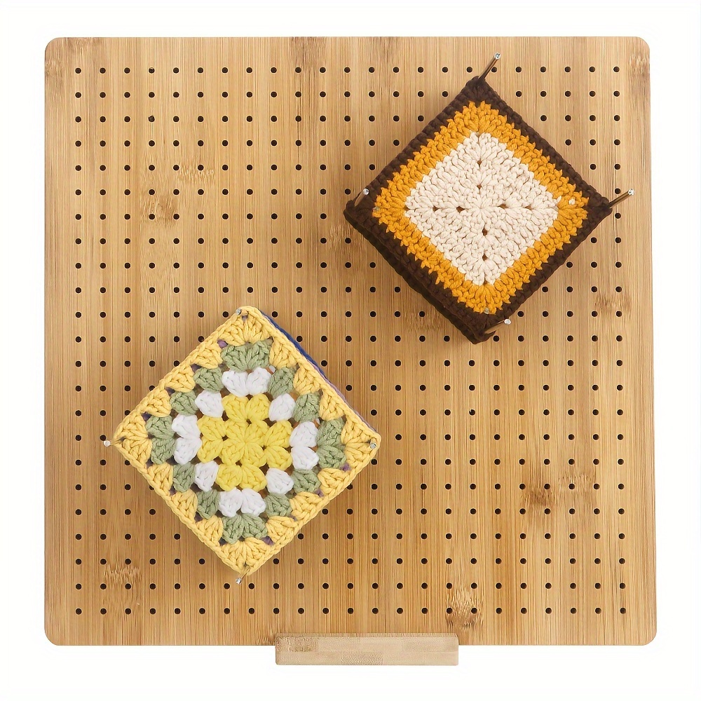 

Ensemble de tricot en bambou avec des trous carrés, outil de tissage pour projets de crochet - Comprend des tailles petites, moyennes et grandes
