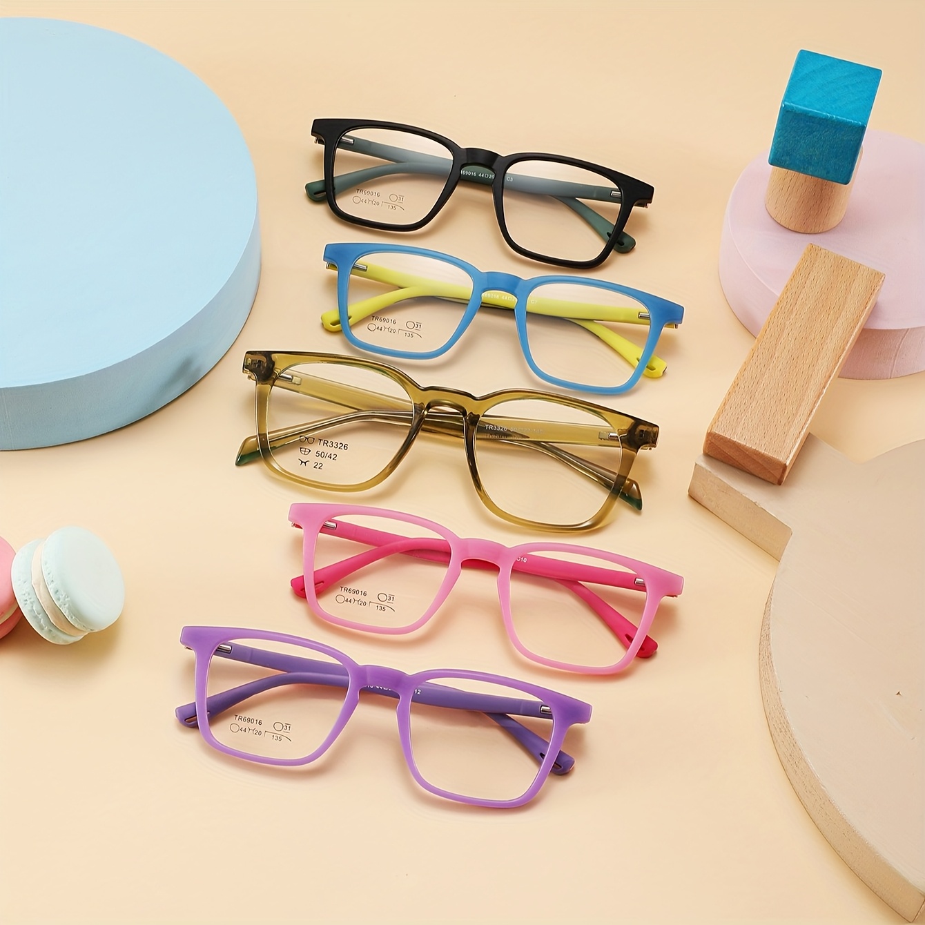 children' frame non-prescription glasses 2-pack set – stylish