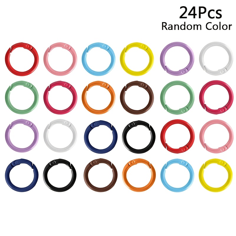 Image of 12/24pcs Spring O-ring Outdoor Keychain (random ), Openable, Durable Alloy Trigger Clip, Suitable For Diy Wallets, Keychains, Bag Clips, Hooks, Etc., Ideal For Making Portable Hook And Loop Keychain