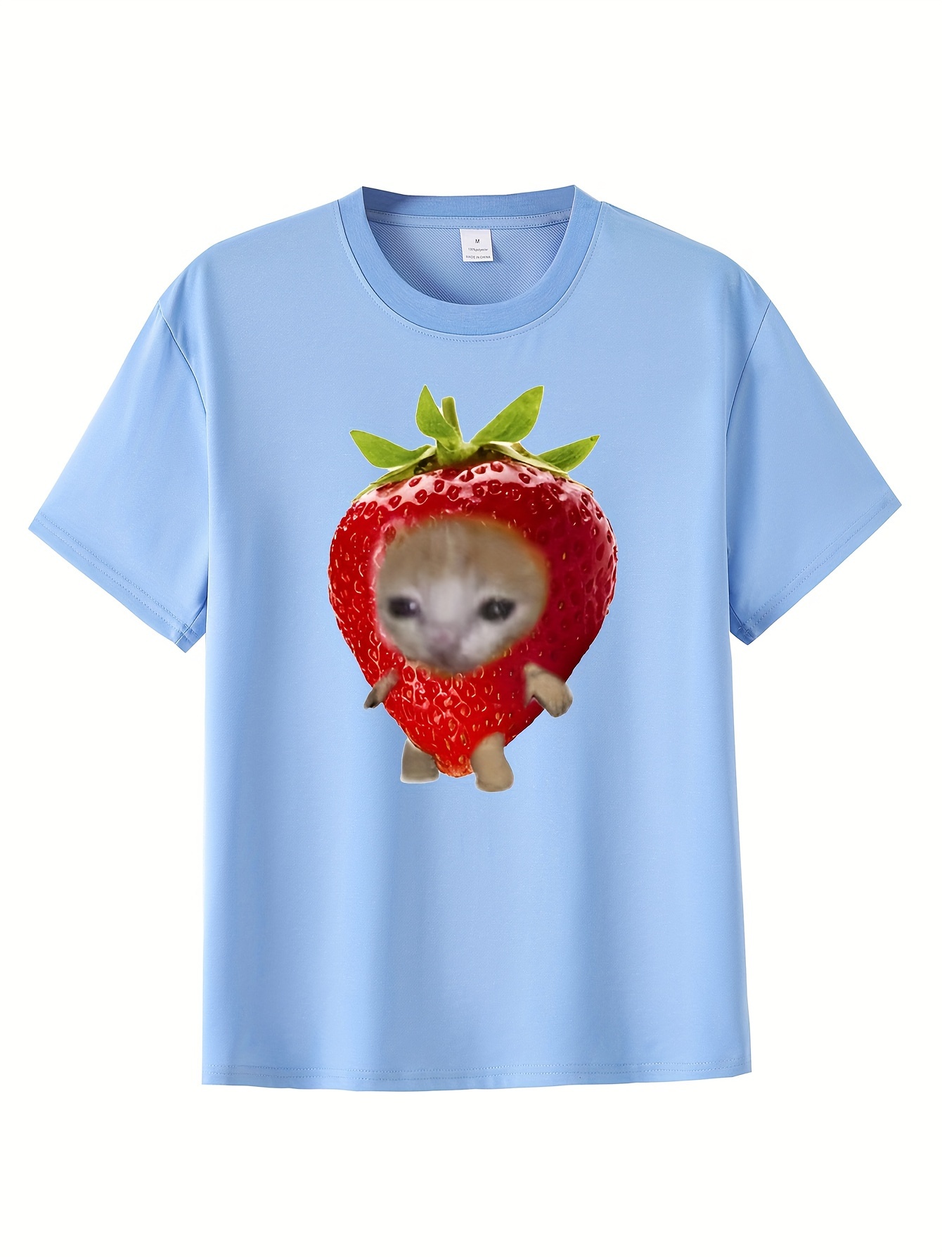 Tシャツ・カットソー ITZAVIBE CAT STRAWBERRY LOGO SLIM T SHIRT 5BMR0057 ITZAVIBE(イッザバイブ) Tシャツ・カットソー(レディース