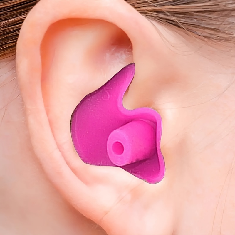 5 pairs silicone swim earplugs set reusable surfing   comfortable sleep earplugs in   blue yellow white