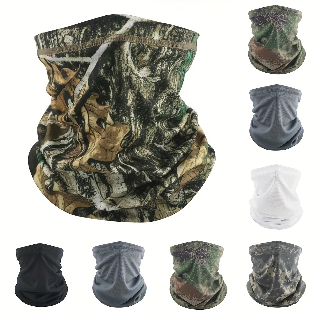 Shawl High Elastic Camouflage Seamless Bandana Buffs Neck Gaiter Headband  Cycling Fishing Face Shield Men Women Scarf Nylon Scarf (A145 25x50cm)