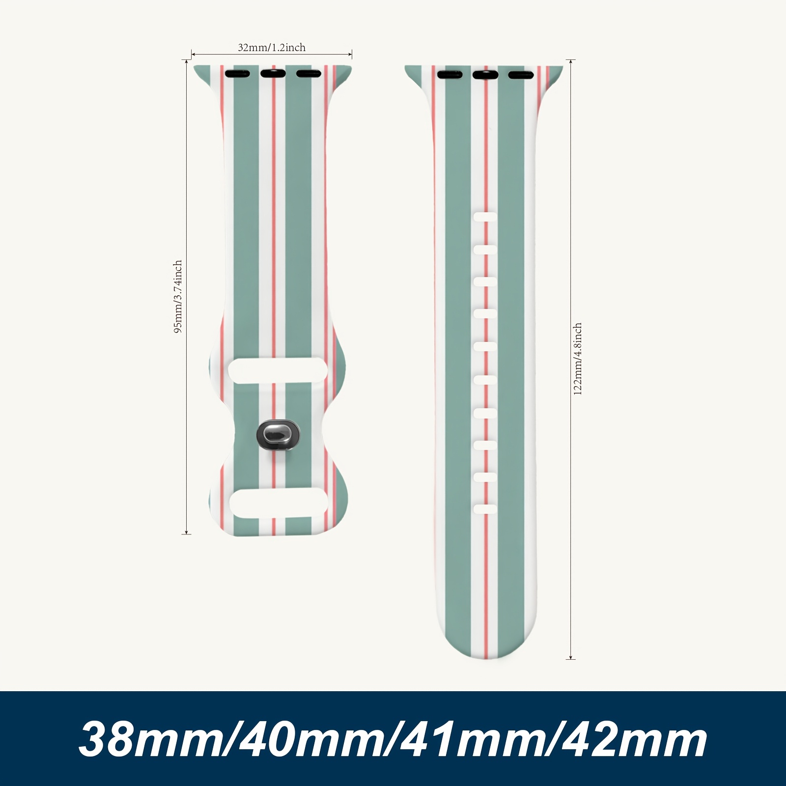 TEMU Correas para Apple Watch y iPhone Watch de 38/40/41/42 mm para Series 5/6/7, bonitas, florales, delgadas, elegantes, de vestir, resistentes a ,