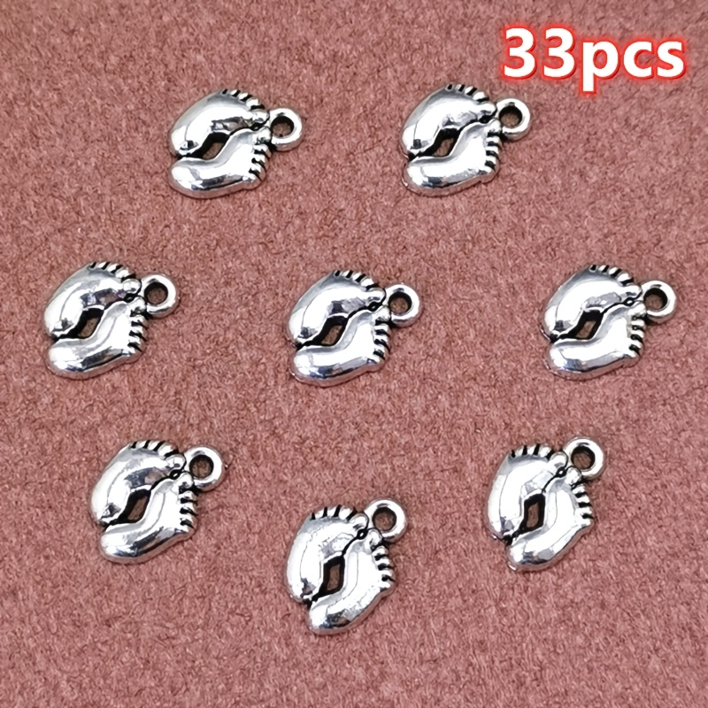 TEMU 33 piezas de colgantes de dije de piecita vintage, para hacer collares, pulseras, aretes, adornos para bolsos, estilo bohemio, también se pueden