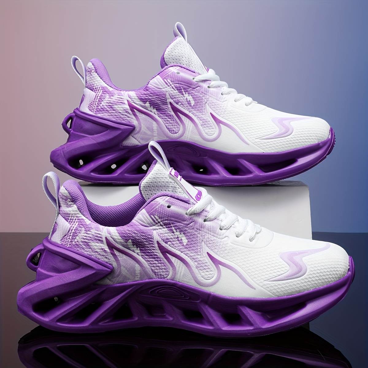 2025 new   shoes for men and women purple mesh breathable running shoes thick   walking shoes travel fitness skip rope play soft sole womens casual shoes large size trend mens shoes