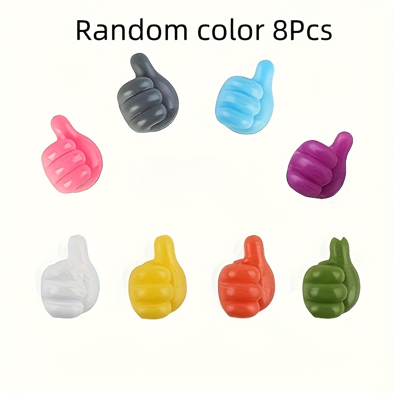 8pcs Hand-shaped Car Dashboard Organizers - Self-adhesive Cable Clips & Glasses Holders, Durable Plastic Green Decorative Hooks With Design For Car Interior Accessories, Utility Hooks