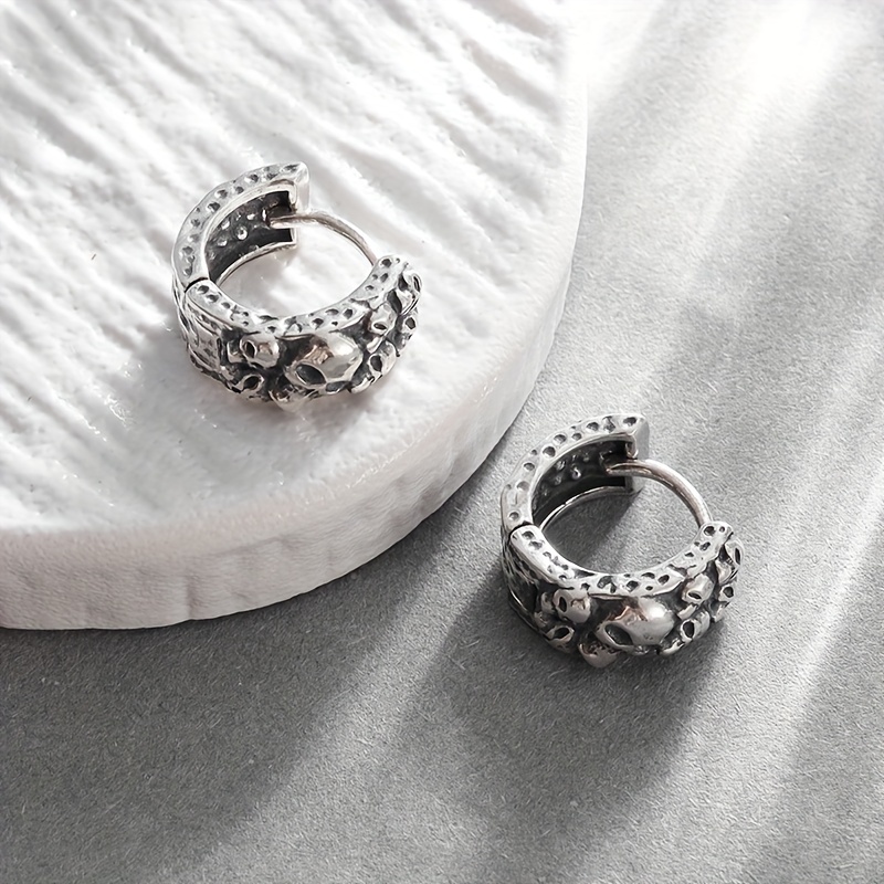 Retro Gothic Style Skull Ghost Head Earrings