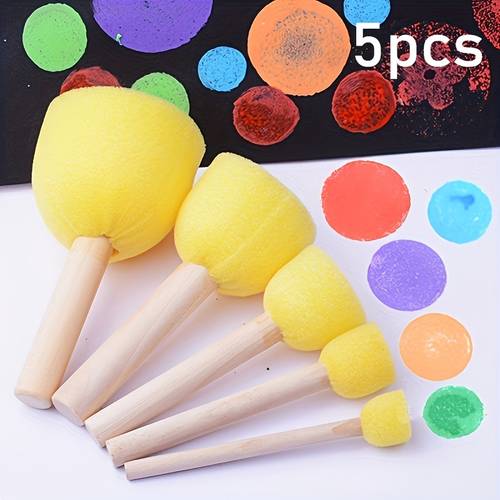 15 20 30pcs professional diy art and craft supplies with wooden handles round and mushroom headed brushes creative graffiti and acrylic projects tools design wooden brush professional painting art supplies